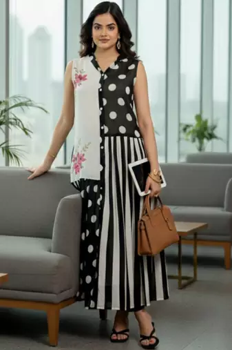 Women Printed Regular Kurta with Trousers