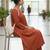 Women Empire Silk Crepe Kurta with Trousers