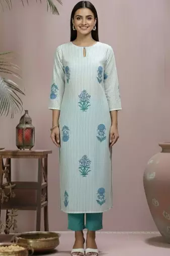 Women Ethnic Motifs Printed Regular Kurta with Trousers & With Dupatta