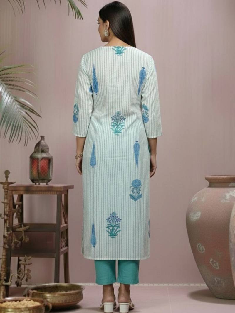 Women Ethnic Motifs Printed Regular Kurta with Trousers & With Dupatta