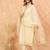 Embroidered V-Neck Thread Work Kurta with Trousers & With Dupatta