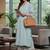 Women Regular Thread Work Silk Crepe Kurta with Trousers