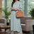 Women Regular Thread Work Silk Crepe Kurta with Trousers