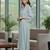 Women Regular Thread Work Silk Crepe Kurta with Trousers