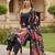 Women Floral Printed Regular Beads and Stones Kurta with Trousers & With Dupatta