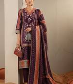 Women Ethnic Motifs Printed Regular Chanderi Silk Kurta with Trousers & With Dupatta