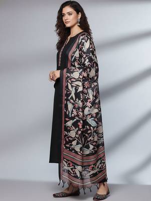 Women Ethnic Motifs Embroidered Regular Thread Work Kurta with Trousers & With Dupatta 4