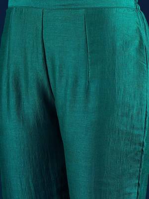 Women Embroidered Regular Beads and Stones Kurta with Trousers & Dupatta 3