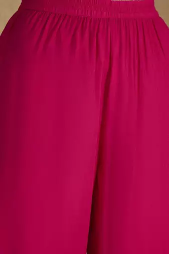 Women Yoke Design Regular Kurta with Trousers & Dupatta