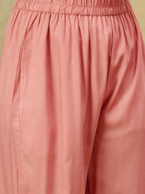 Floral Embroidered Thread Work Pure Cotton Kurta With Trousers & Dupatta 3