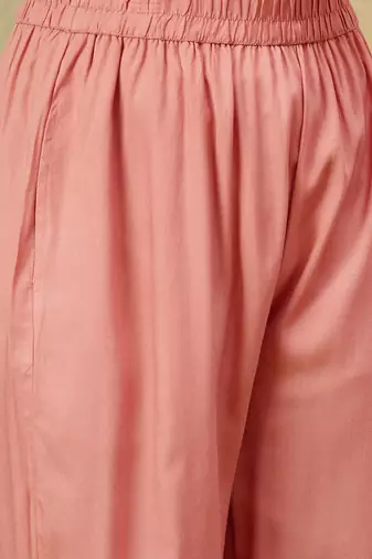 Floral Embroidered Thread Work Pure Cotton Kurta With Trousers & Dupatta