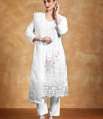 Women Embroidered Regular Sequinned Kurta with Trousers & Dupatta Kurta Sets