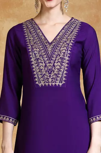 Women Floral Embroidered Kurta with Trousers & Dupatta