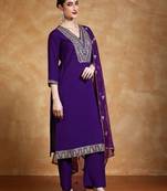 Women Floral Embroidered Kurta with Trousers & Dupatta