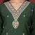 Ethnic Motifs Embroidered Notch Neck Zari Straight Kurta With Trousers & Dupatta