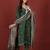 Ethnic Motifs Embroidered Notch Neck Zari Straight Kurta With Trousers & Dupatta