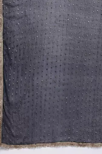 Zari & Sequin Embroidered Winter Velvet Kurta with Trousers & Dupatta