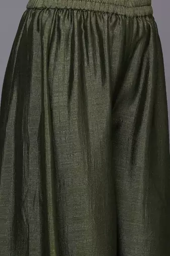 Women Yoke Design Sequinned Kurta with Trousers & Dupatta