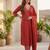 Women Ethnic Motifs Printed Regular Thread Work Kurta with Trousers & With Dupatta