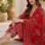 Women Ethnic Motifs Printed Regular Thread Work Kurta with Trousers & With Dupatta