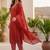 Women Ethnic Motifs Printed Regular Thread Work Kurta with Trousers & With Dupatta
