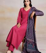 Women Ethnic Motifs Regular Thread Work Kurta with Trousers & With Dupatta