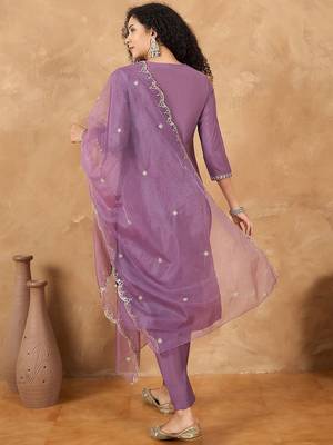 Women Ethnic Motifs Embroidered Kurta with Pyjama & Dupatta 6