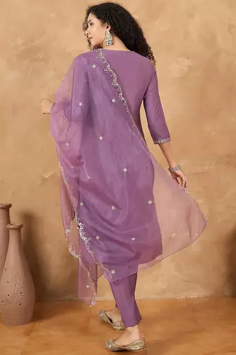 Women Ethnic Motifs Embroidered Kurta with Pyjama & Dupatta