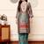 Women Ethnic Motifs Printed Regular Gotta Patti Chanderi Silk Kurta with Trousers