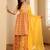 Floral Printed Square Neck Sleeveless Gotta Patti Kurta With Sharara & Dupatta