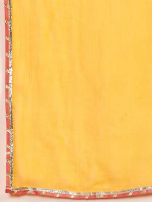 Floral Printed A-Line Kurta With Sharara And Dupatta 3