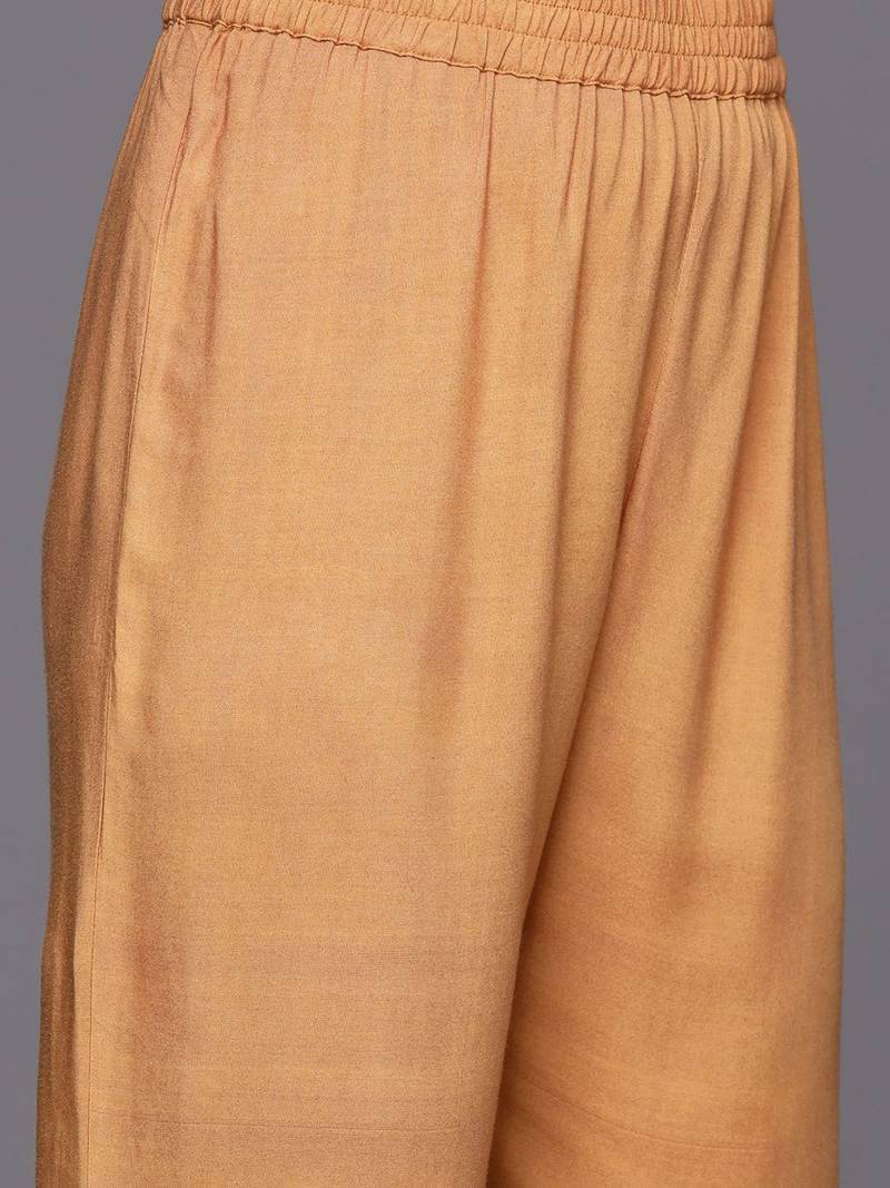 Women Bandhani Printed Empire Gotta Patti Kurta with Trousers & Dupatta