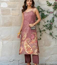Women Paisley Printed Regular Beads and Stones Kurta with Trousers