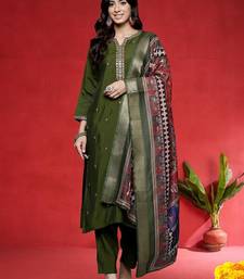 Women Ethnic Motifs Embroidered Kurta with Pyjama & Dupatta