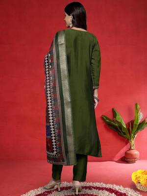 Women Ethnic Motifs Embroidered Kurta with Pyjama & Dupatta 5