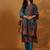Ethnic Motifs Printed Chanderi Silk Straight Kurta With Trousers And Dupatta