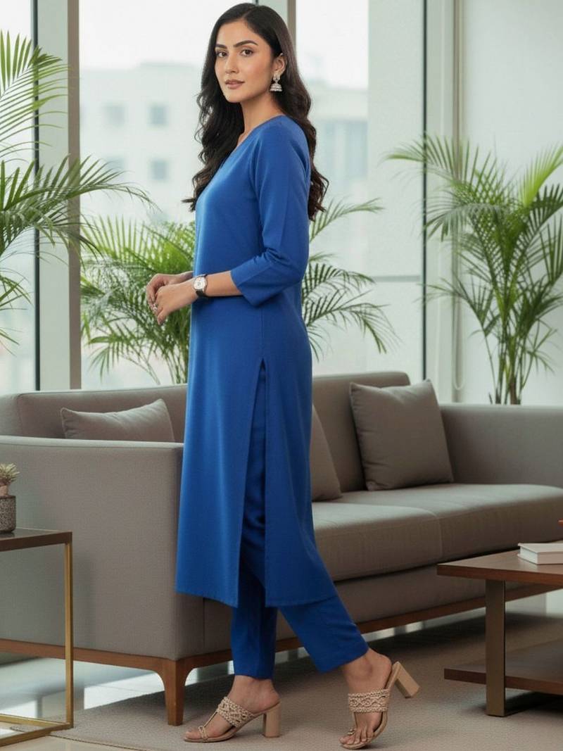 Women Ethnic Motifs Regular Kurta with Trousers & With Dupatta
