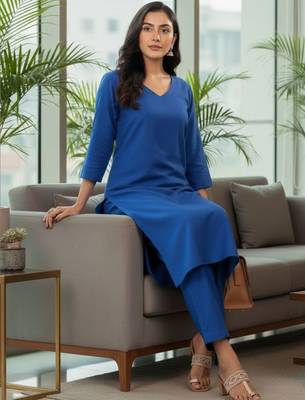Women Ethnic Motifs Regular Kurta with Trousers & With Dupatta 3