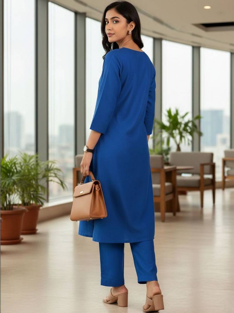 Women Ethnic Motifs Regular Kurta with Trousers & With Dupatta
