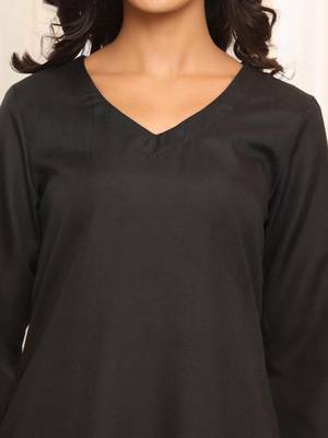 V-Neck Straight Kurta With Trouser 7