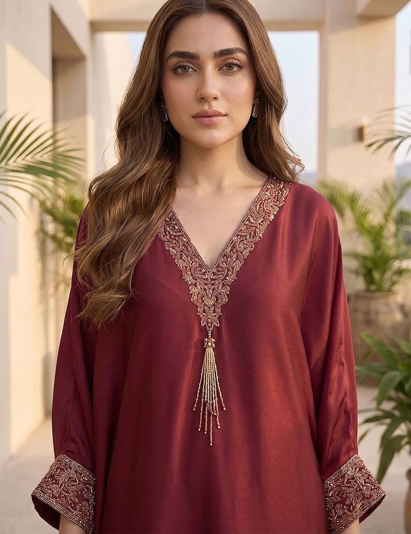 Women Ethnic Motifs Embroidered Regular Thread Work Kurta with Trousers