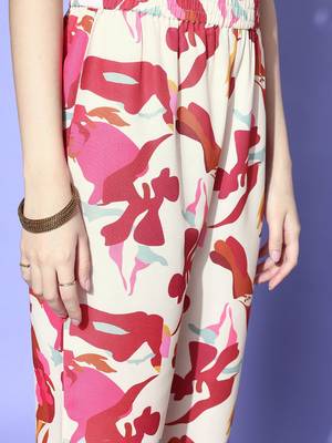 Women Printed Regular Kurta with Trousers 6