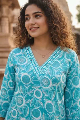 Women Floral Printed Regular Kurta with Trousers & With Dupatta