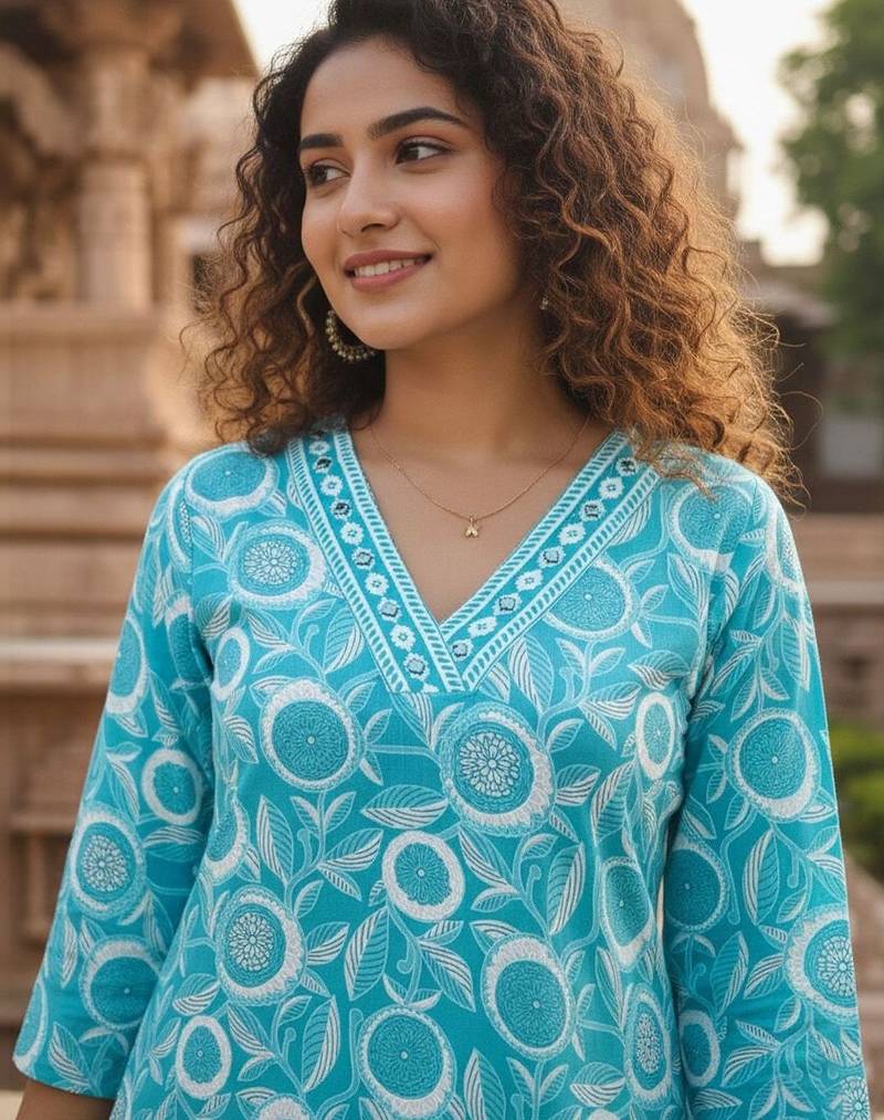 Women Floral Printed Regular Kurta with Trousers & With Dupatta
