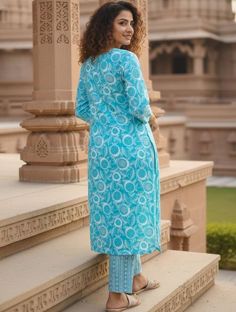 Women Floral Printed Regular Kurta with Trousers & With Dupatta