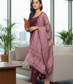 Women Ethnic Motifs Regular Kurta with Trousers & With Dupatta
