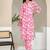 Women Floral Printed Pure Cotton Kurta with Trousers