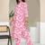 Women Floral Printed Pure Cotton Kurta with Trousers