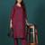 Women Embroidered Regular Thread Work Kurta with Trousers