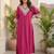 Women Yoke Design Regular Kurta with Trousers